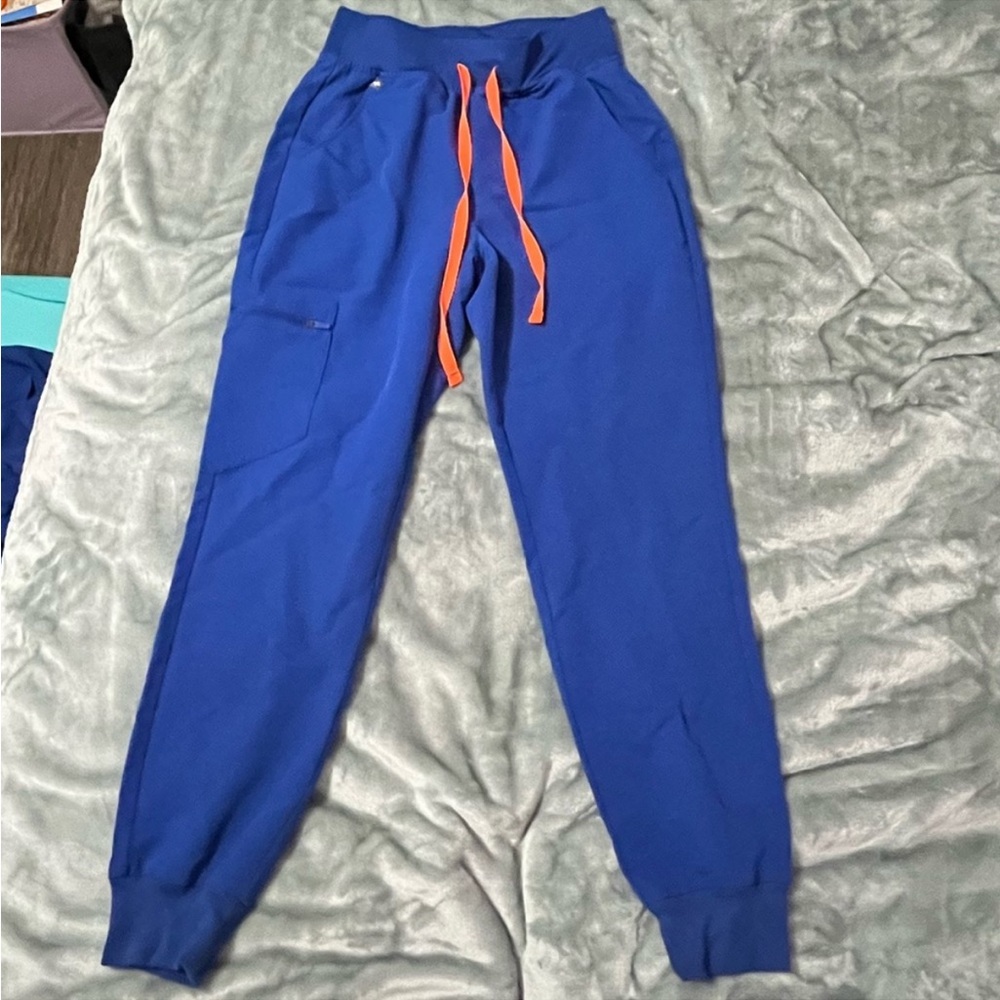 Figs Winning Blue XXS Petite High Waist Joggers